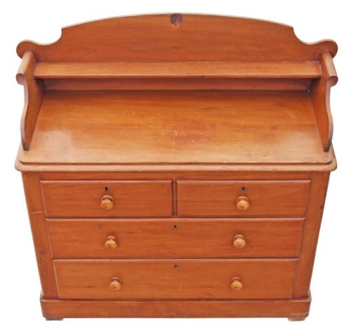 fig 1. Antique Victorian 19C pine chest of drawers