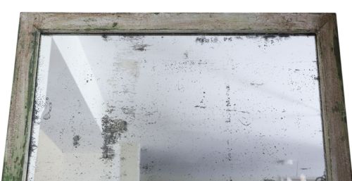 fig 1. Antique large painted early 20th Century full height tailors wall mirror