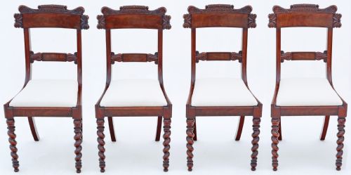 Antique Fine Quality Set of Four Regency / William IV Mahogany Dining Chairs C1830