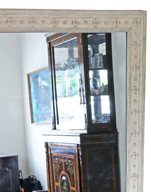 fig 2. Antique very large quality painted floor mirror C1920