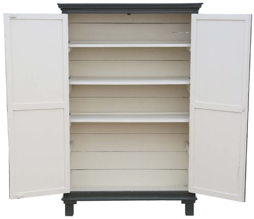 fig 1. Antique quality 19th Century painted housekeeper's larder cupboard