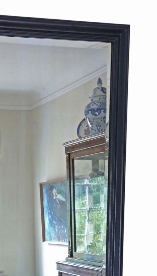 ANTIQUE VERY LARGE QUALITY PAINTED FLOOR FULL HEIGHT DRESSING MIRROR - ADDITIONAL PHOTO 2