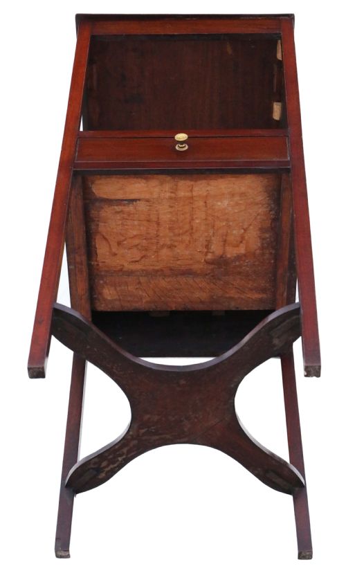 ANTIQUE QUALITY MAHOGANY BEDSIDE TABLE GEORGIAN 19TH CENTURY - ADDITIONAL PHOTO 5