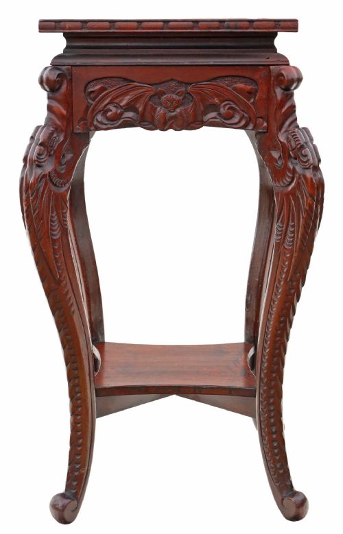 fig 1. Antique C1920 Chinese oriental painted side table