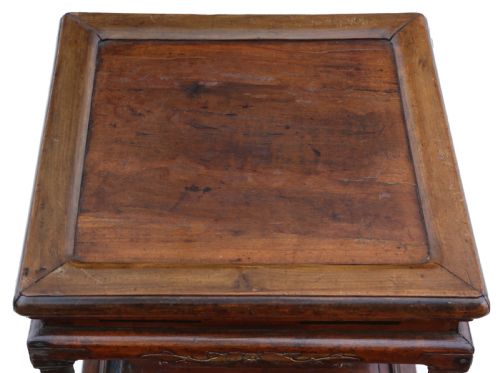 fig 1. Antique 19th Century Chinese oriental elm side table