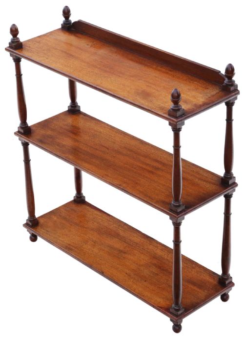 fig 1. Antique fine quality 19th Century mahogany book shelves for floor or wall