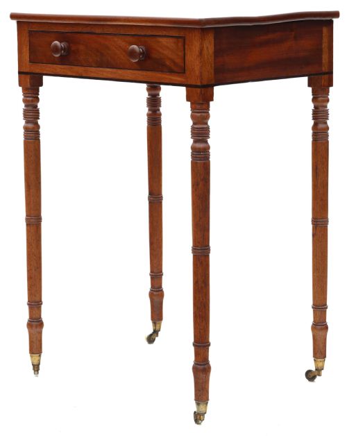 ANTIQUE VERY FINE QUALITY SMALL 19TH CENTURY MAHOGANY WRITING TABLE - ADDITIONAL PHOTO 3