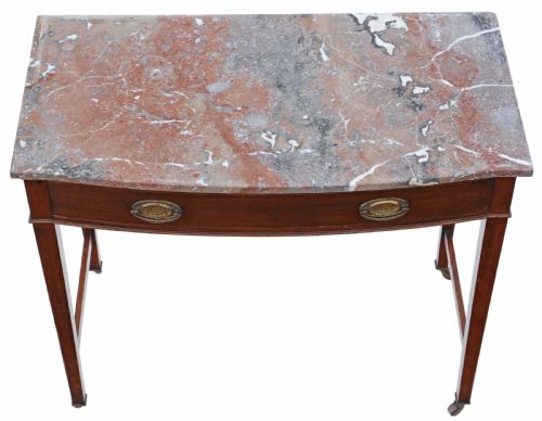 fig 1. Antique quality C1900 mahogany and marble washstand