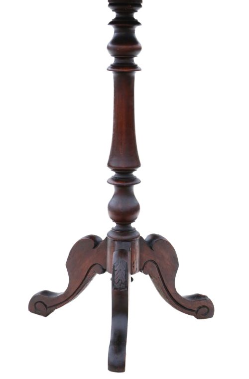fig 1. Antique quality burr walnut marquetry inlaid side wine table 19th Century