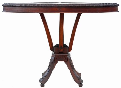 ANTIQUE 19TH CENTURY ANGLO INDIAN SHIELD SHAPED OCCASIONAL COFFEE TABLE - ADDITIONAL PHOTO 3