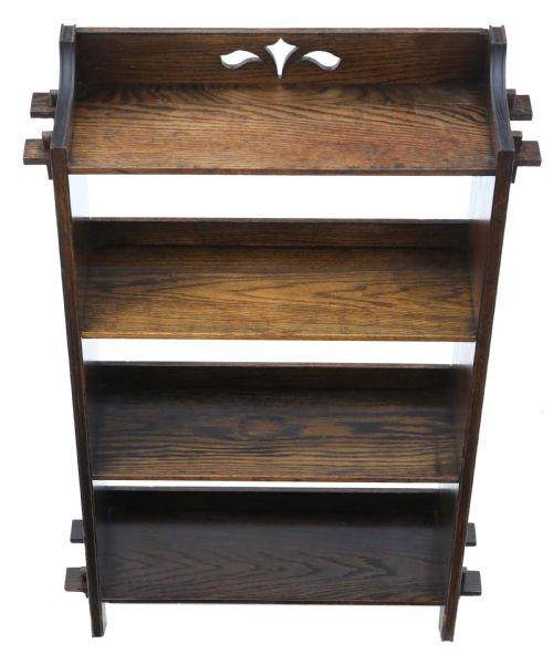 fig 1. Antique quality Art Nouveau C1910 oak bookcase.