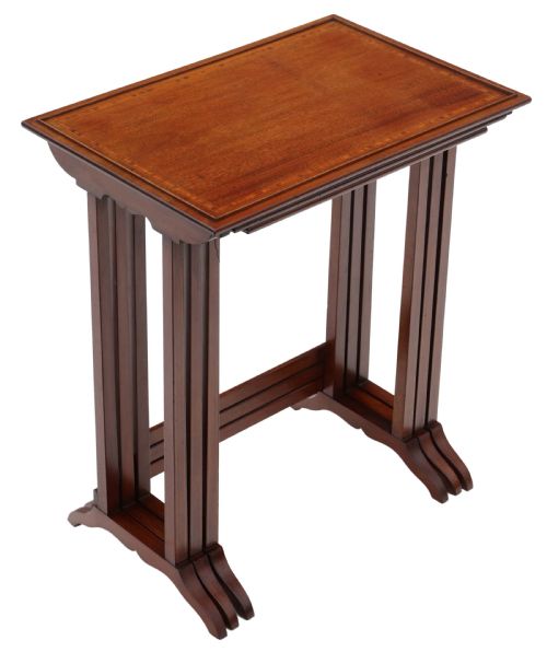 fig 1.
Antique fine quality mahogany nest of 3 Edwardian C1905 tables
