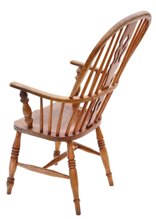 ANTIQUE QUALITY ASH AND ELM WINDSOR CHAIR 19TH CENTURY - ADDITIONAL PHOTO 2