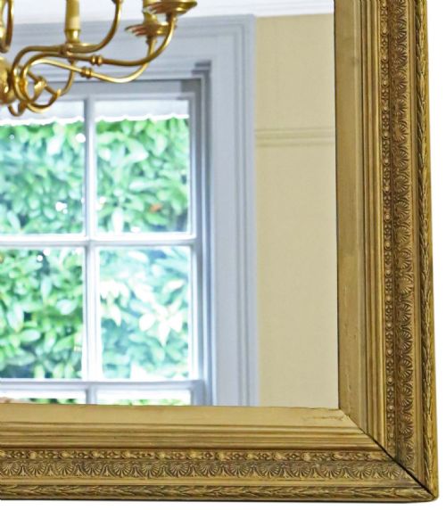 fig 1. Antique large quality gilt overmantle wall mirror 19th Century