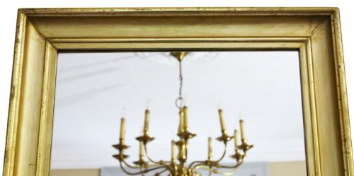 fig 1. Antique large quality gilt C1900 overmantle wall mirror