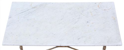 fig 2. Antique marble and cast iron kitchen garden dining table 19th Century