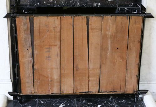 fig 1. Antique large fine quality ebonised faux bamboo overmantle wall mirror 19th Century