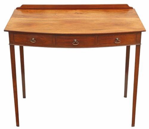 Antique Fine Quality 19th Century Bow Front Mahogany Dressing and Writing Table