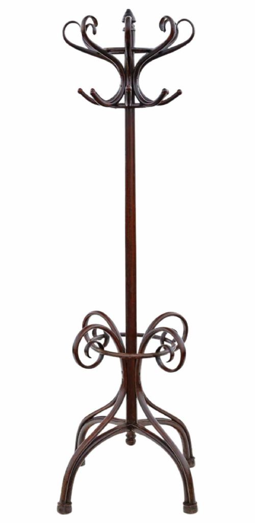 Antique C1900 large quality bentwood hall, coat or hat stand