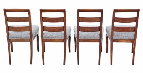 fig 1. Antique quality set of Four 19th Century fruitwood dining chairs