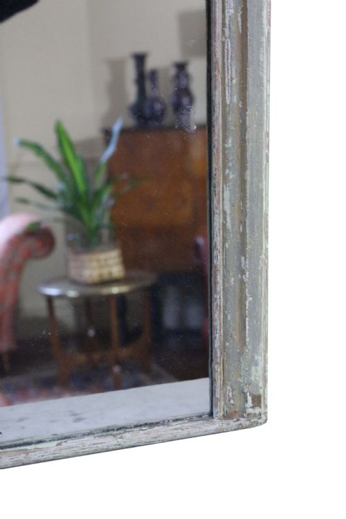 ANTIQUE LARGE PAINTED OVERMANTLE OR WALL MIRROR FROM THE 19TH CENTURY - ADDITIONAL PHOTO 4