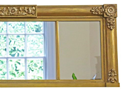 fig 2. Antique large gilt overmantle wall mirror 19th Century fine quality