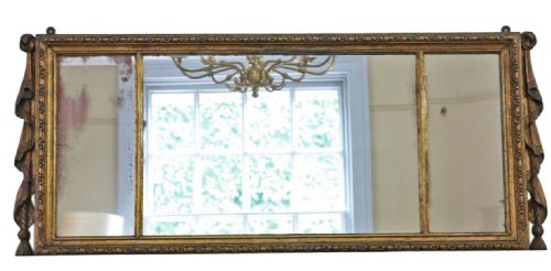 Antique Large Gilt 19th Century Overmantle Wall Mirror Fine Quality