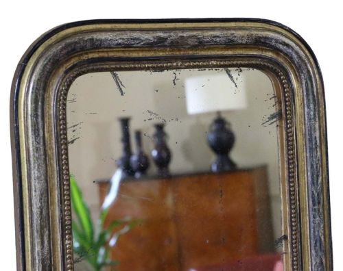 fig 1. Antique small 19th Century quality gilt overmantle wall mirror