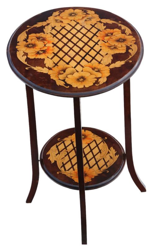 fig 2. Antique C1900 Decorated Beech - Quality Occasional Centre table