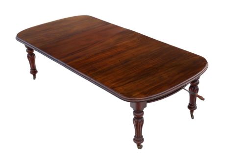 fig 1. Antique Mid-19th Century Mahogany Extending Dining Table - Large, Fine Quality (Approx. 8'1