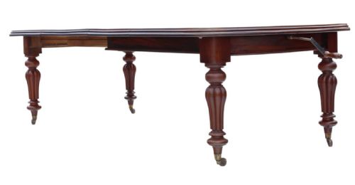 fig 2. Antique Mid-19th Century Mahogany Extending Dining Table - Large, Fine Quality (Approx. 8'1