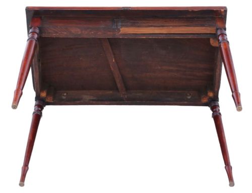 ANTIQUE FINE QUALITY C1800 INLAID MAHOGANY FOLDING CARD AND TEA TABLE - ADDITIONAL PHOTO 8
