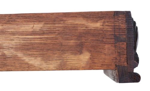 FINE QUALITY ANTIQUE CARVED OAK WRITING TABLE 19TH CENTURY - ADDITIONAL PHOTO 2