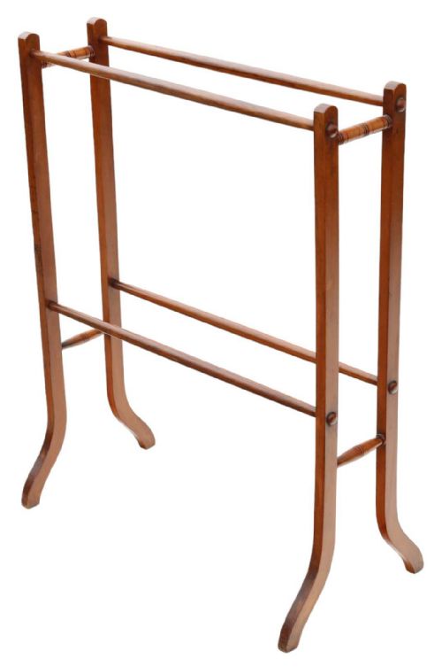 Fine Quality Antique Arts and Crafts Victorian Towel Rail Stand - Circa 1900
