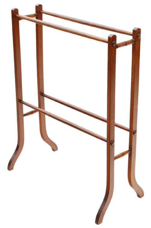 fig 1. Fine Quality Antique Arts and Crafts Victorian Towel Rail Stand - Circa 1900
