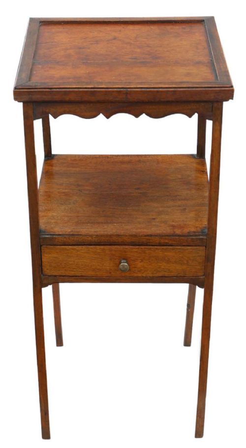 fig 1. High-Quality Antique Mahogany Georgian Washstand Bedside Table Circa 1800