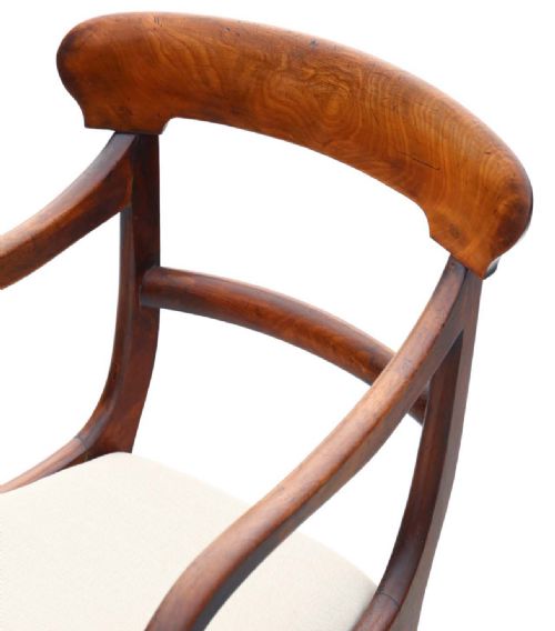 FINE QUALITY ANTIQUE PAIR OF 19TH CENTURY MAHOGANY SCROLL ARM ELBOW CARVER CHAIRS - ADDITIONAL PHOTO 4