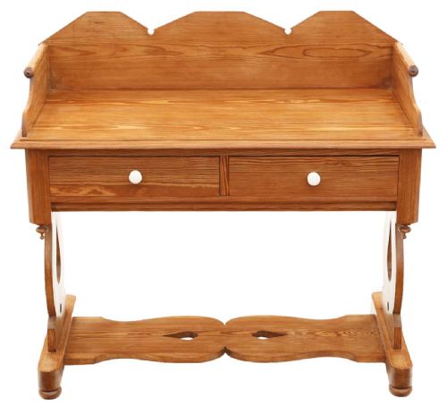HIGHQUALITY ANTIQUE VICTORIAN GOTHIC PITCH PINE WASHSTAND DRESSING TABLE 19TH CENTURY - ADDITIONAL PHOTO 1