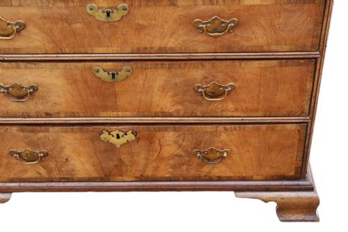 fig 2. Large Antique Georgian Walnut Bureau Bookcase - High-Quality 18th Century Display Piece