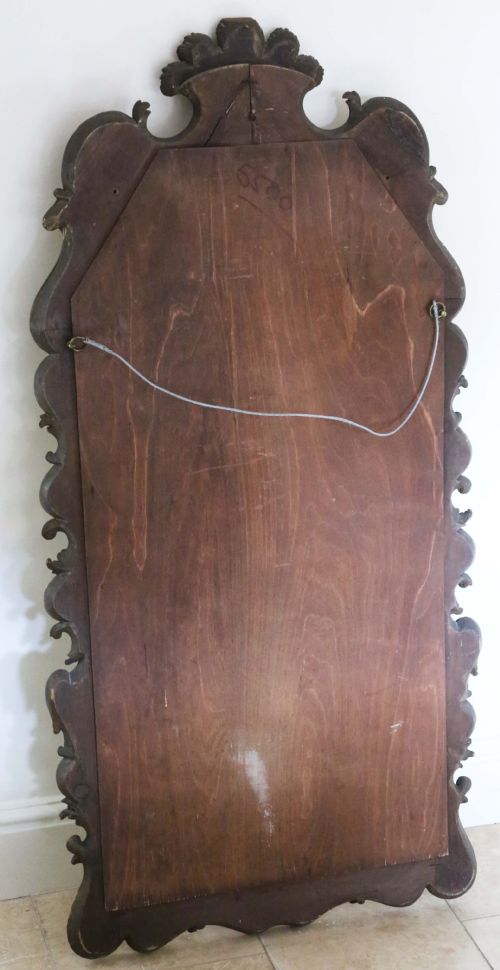 ANTIQUE LARGE C1915 GILT WOOD OVERMANTLE WALL MIRROR HIGHQUALITY PIECE - ADDITIONAL PHOTO 2