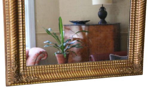 ANTIQUE LARGE GILT OVERMANTLE WALL MIRROR 19TH CENTURY HIGHQUALITY ORNATE DESIGN - ADDITIONAL PHOTO 2