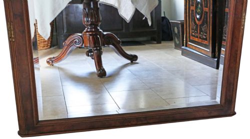 ANTIQUE VERY LARGE EARLY 20TH CENTURY MAHOGANY WALNUT FLOOR WALL MIRROR HIGHQUALITY ORNATE DESIGN - ADDITIONAL PHOTO 2