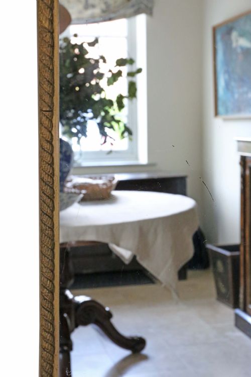 ANTIQUE C1900 LARGE GILT FULL HEIGHT FLOOR WALL DRESSING MIRROR HIGHQUALITY ORNATE DESIGN - ADDITIONAL PHOTO 3