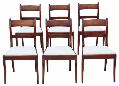 
Antique Quality Set of 6 19th Century Mahogany Dining Chairs