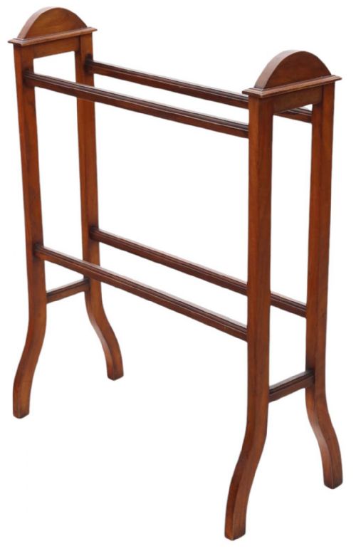 fig 1. Antique Victorian walnut Towel Rail Stand - Quality Art Nouveau C1900