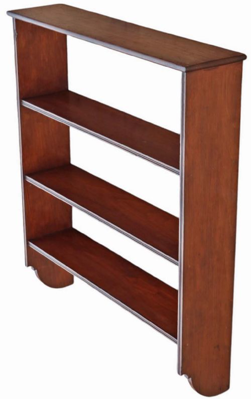 fig 1. Antique quality pair of C1900 bookcase wall shelves.