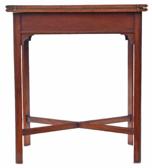 ANTIQUE FINE QUALITY EARLY 20TH CENTURY MAHOGANY WRITING TABLE - ADDITIONAL PHOTO 6