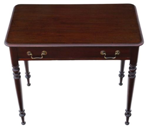 fig 1. Antique Fine Quality Mahogany Writing Dressing Table 19th Century