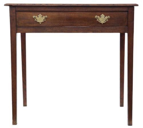 Antique Fine Quality Georgian Oak Writing Dressing Table 19th Century