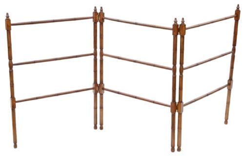 fig 1. Antique Quality Faux Bamboo Towel Rail Clothes Horse Bathroom Stand c.1900